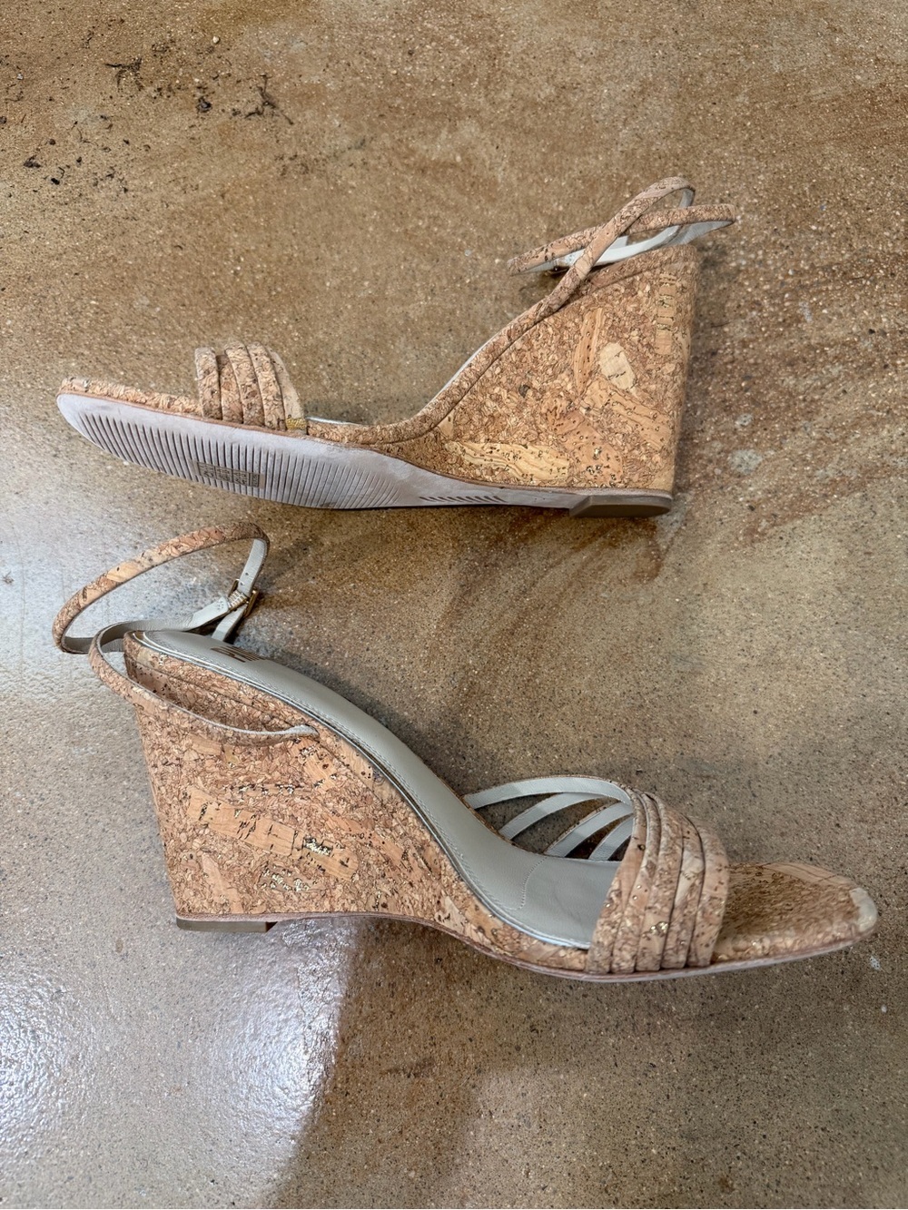PAIGE Shelby Cork Wedge Sandals Size 10 NWOT Strappy Resort Summer - Picture 4 of 6